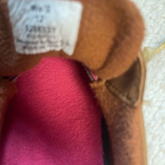 Sperry Top Spider Pink and Tan low profile duck shoes Women's Rain Boots SZ12 - Picture 11 of 12